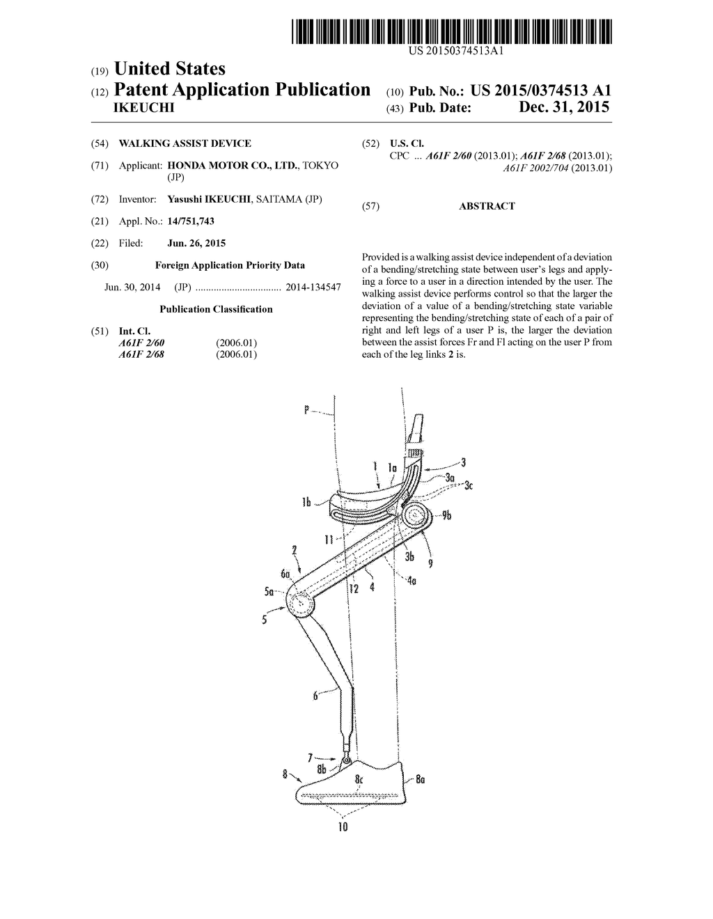 WALKING ASSIST DEVICE - diagram, schematic, and image 01