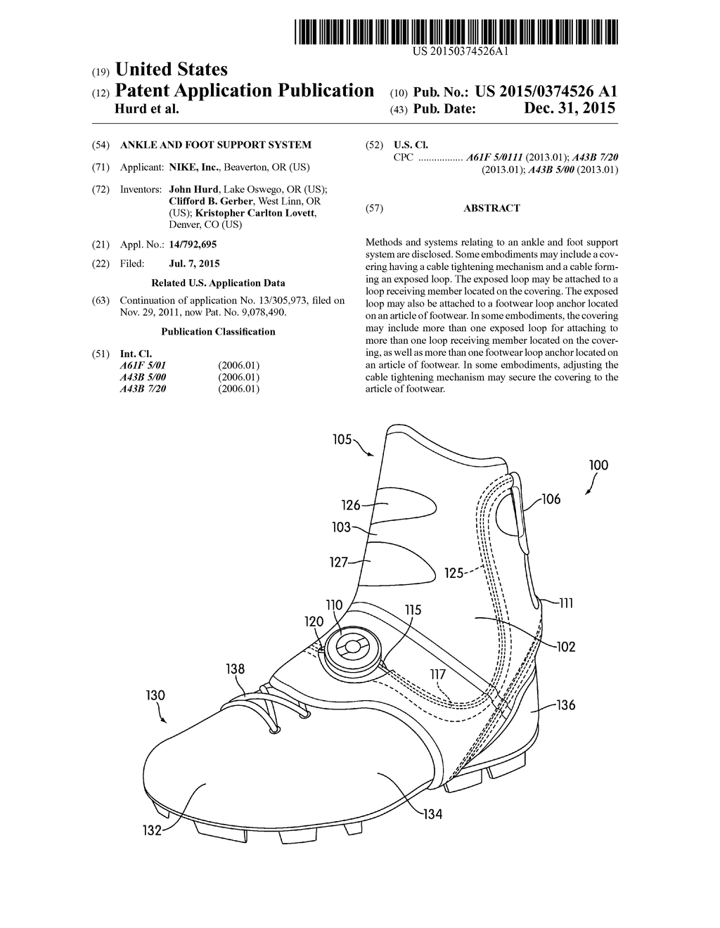 Ankle and Foot Support System - diagram, schematic, and image 01