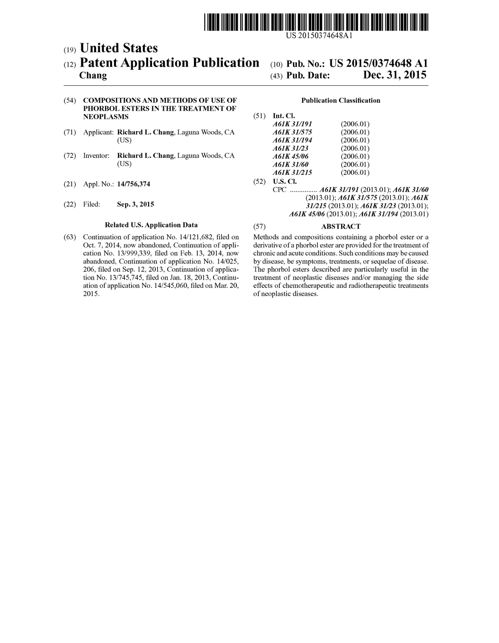 Compositions And Methods Of Use Of Phorbol Esters In The Treatment Of     Neoplasms - diagram, schematic, and image 01