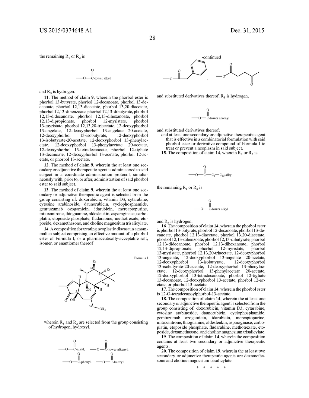 Compositions And Methods Of Use Of Phorbol Esters In The Treatment Of     Neoplasms - diagram, schematic, and image 29