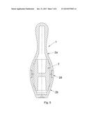 METHOD FOR MANUFACTURING BOWLING PIN WITH ADJUSTABLE PROPERTIES, AND PIN diagram and image