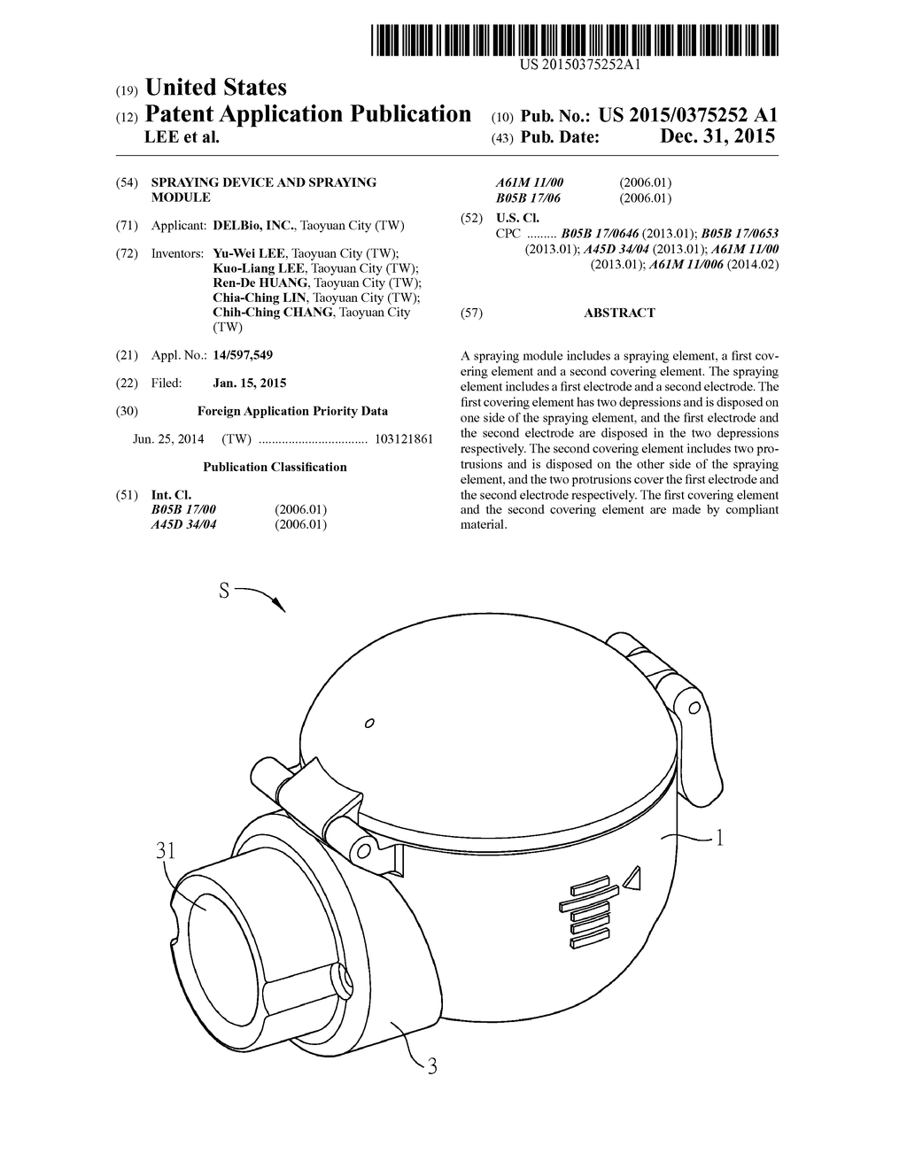 SPRAYING DEVICE AND SPRAYING MODULE - diagram, schematic, and image 01