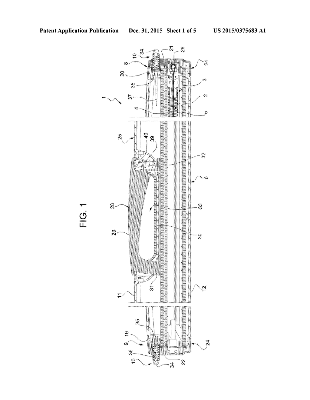 HOLDER OF A TONNEAU COVER OR SEPARATION DEVICE FOR A LUGGAGE SPACE OF A     VEHICLE - diagram, schematic, and image 02