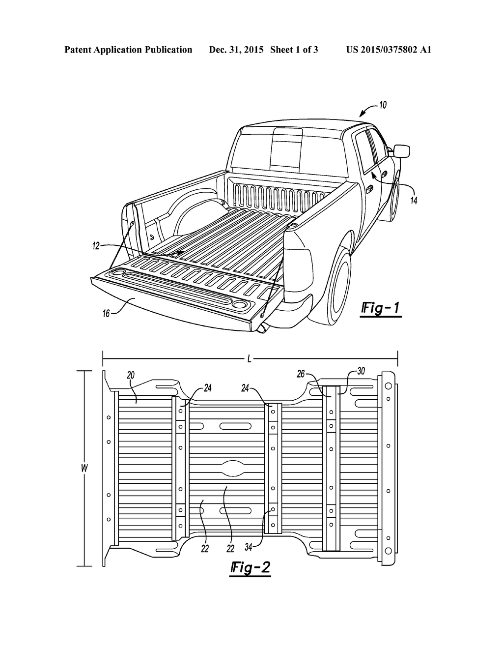 CARGO BED SUPPORT ASSEMBLY FOR A TRUCK - diagram, schematic, and image 02