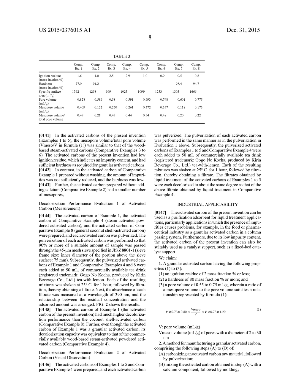 Granular Activated Carbon, and Manufacturing Method for Same - diagram, schematic, and image 12