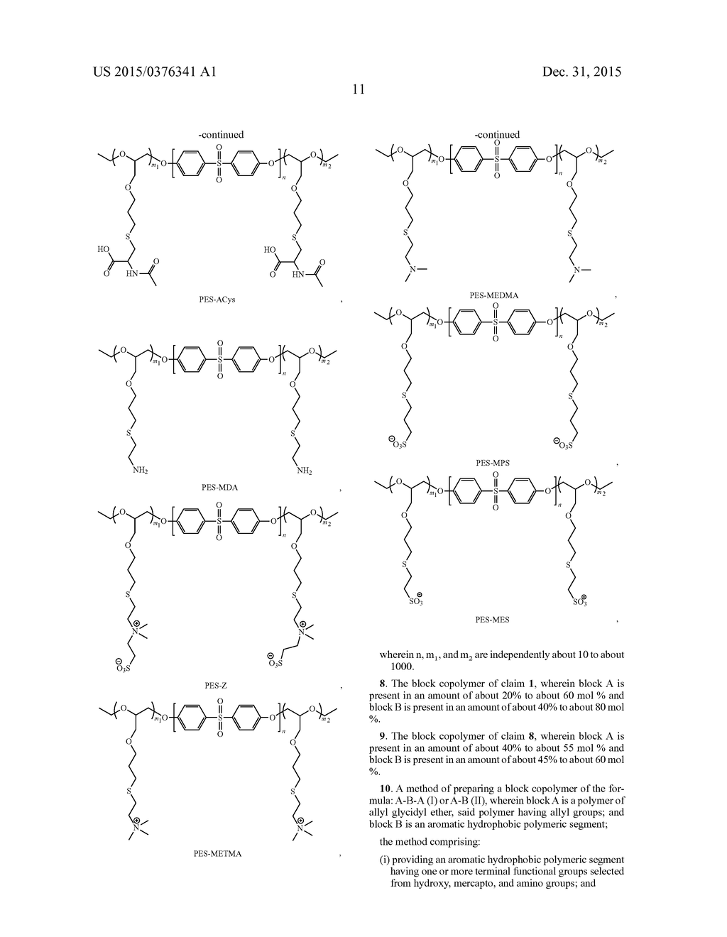 HYDROPHILIC BLOCK COPOLYMERS AND MEMBRANES PREPARED THEREFROM (II) - diagram, schematic, and image 16