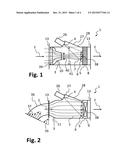 Exhaust gas line section for supplying liquid additive diagram and image