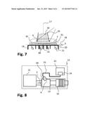 Exhaust gas line section for supplying liquid additive diagram and image