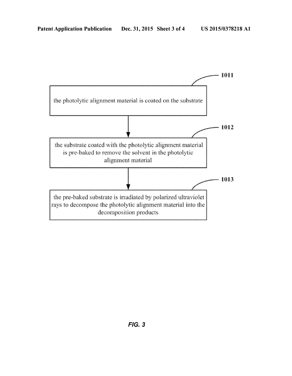 METHOD FOR FABRICATING PHOTOLYTIC ALIGNMENT FILM, LIQUID CRYSTAL DISPLAY     PANEL AND DISPLAY DEVICE - diagram, schematic, and image 04