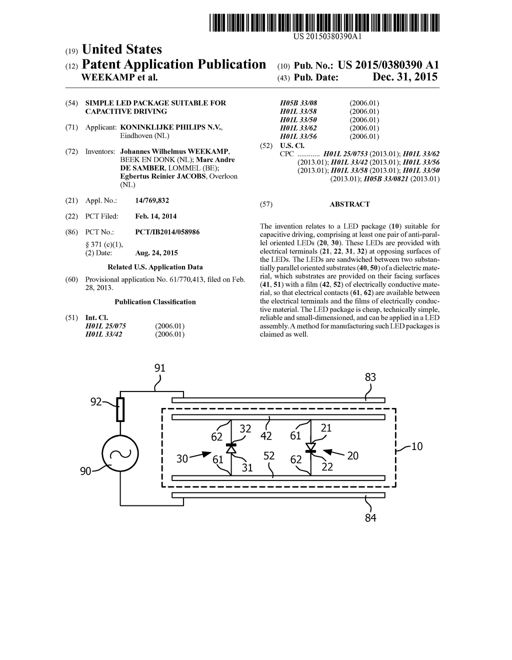 SIMPLE LED PACKAGE SUITABLE FOR CAPACITIVE DRIVING - diagram, schematic, and image 01