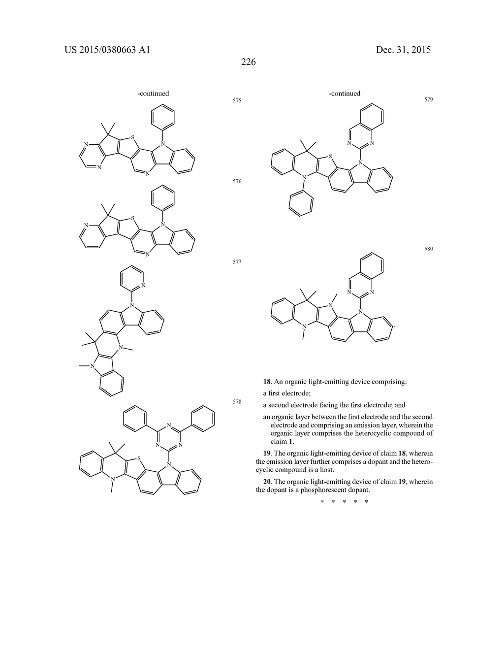 HETEROCYCLIC COMPOUND AND ORGANIC LIGHT-EMITTING DEVICE INCLUDING THE SAME - diagram, schematic, and image 228