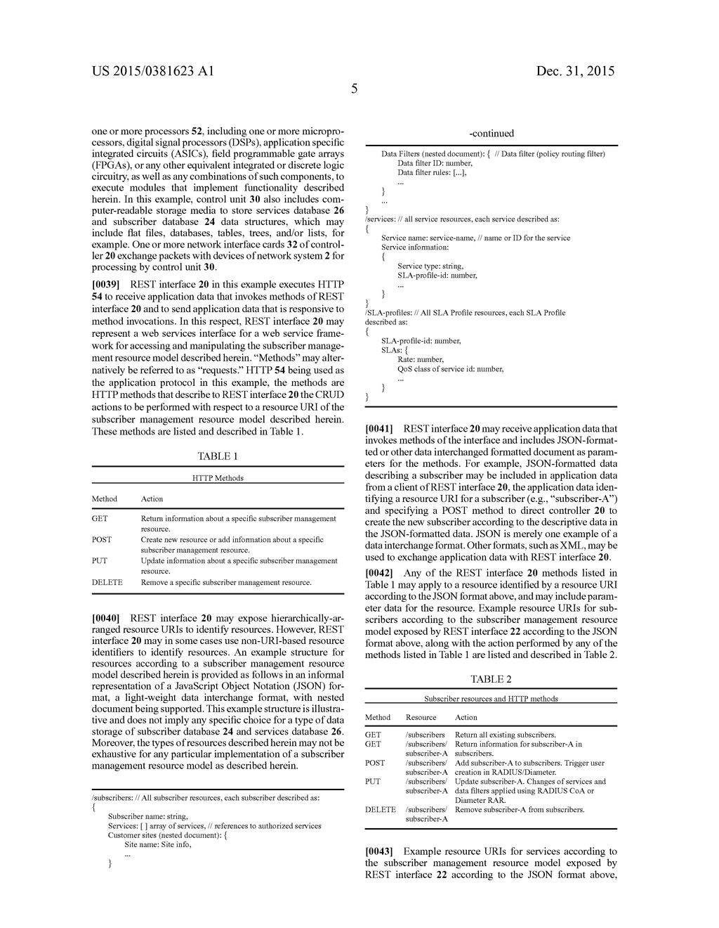 SUBSCRIBER MANAGEMENT USING A RESTFUL INTERFACE - diagram, schematic, and image 10