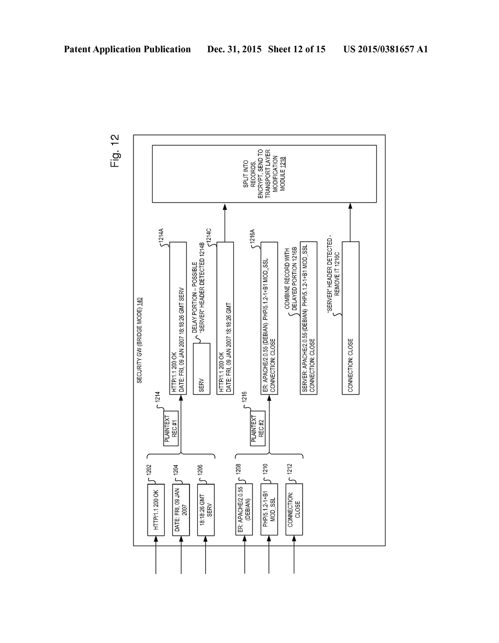 SELECTIVE MODIFICATION OF ENCRYPTED APPLICATION LAYER DATA IN A     TRANSPARENT SECURITY GATEWAY - diagram, schematic, and image 13