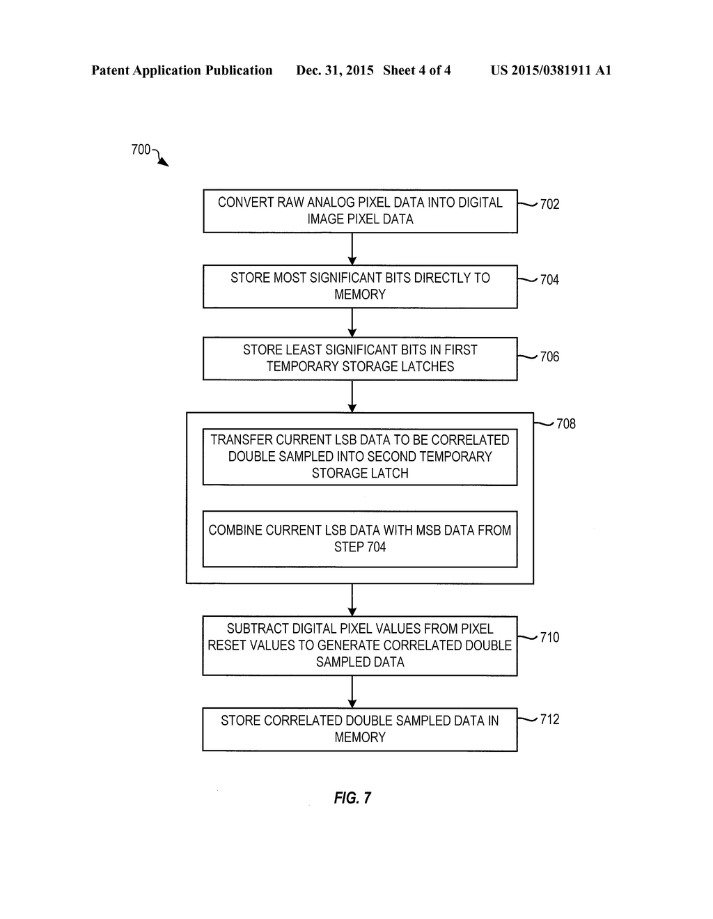 SYSTEM AND METHOD FOR DIGITAL CORRELATED DOUBLE SAMPLING IN AN IMAGE     SENSOR - diagram, schematic, and image 05