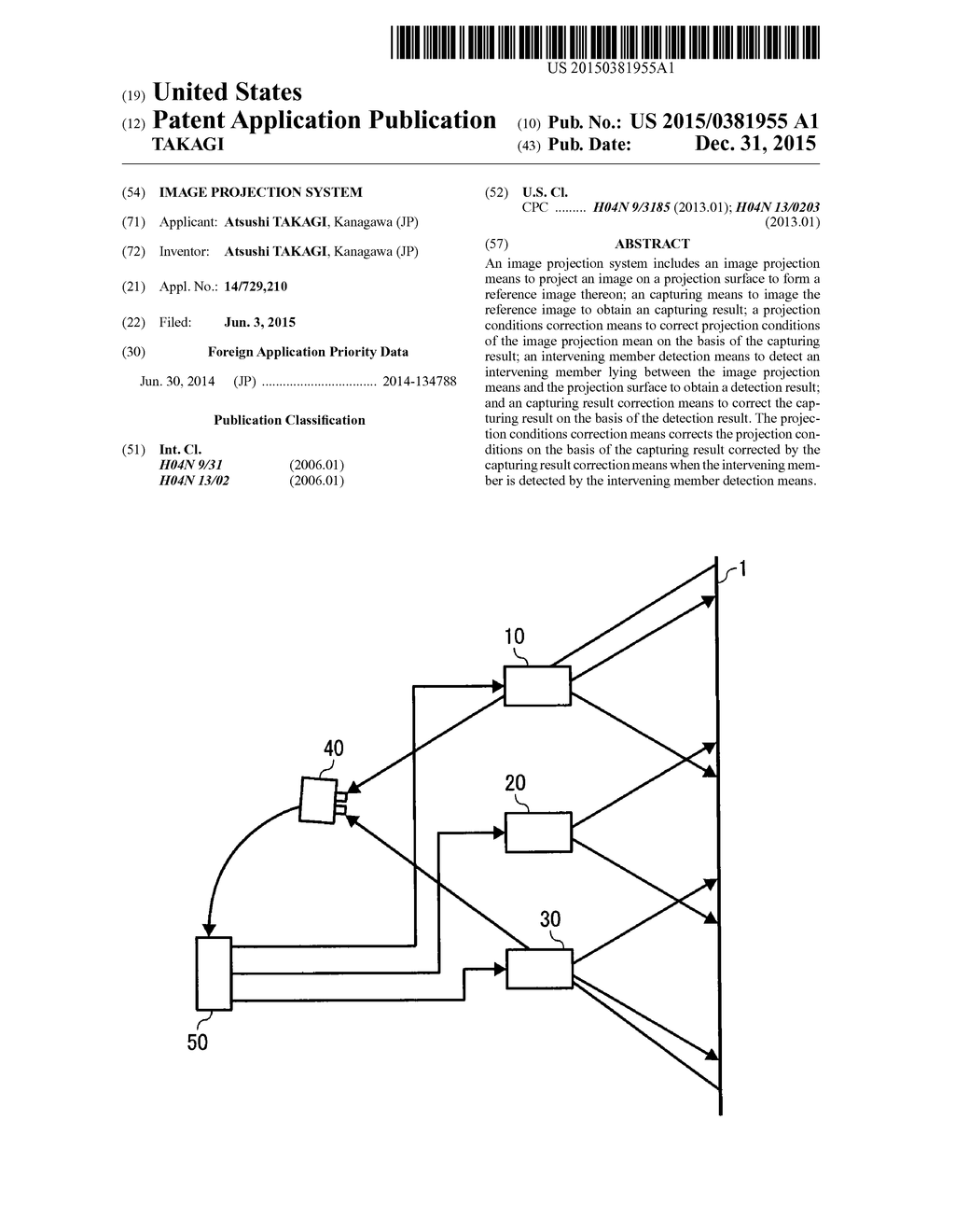 IMAGE PROJECTION SYSTEM - diagram, schematic, and image 01