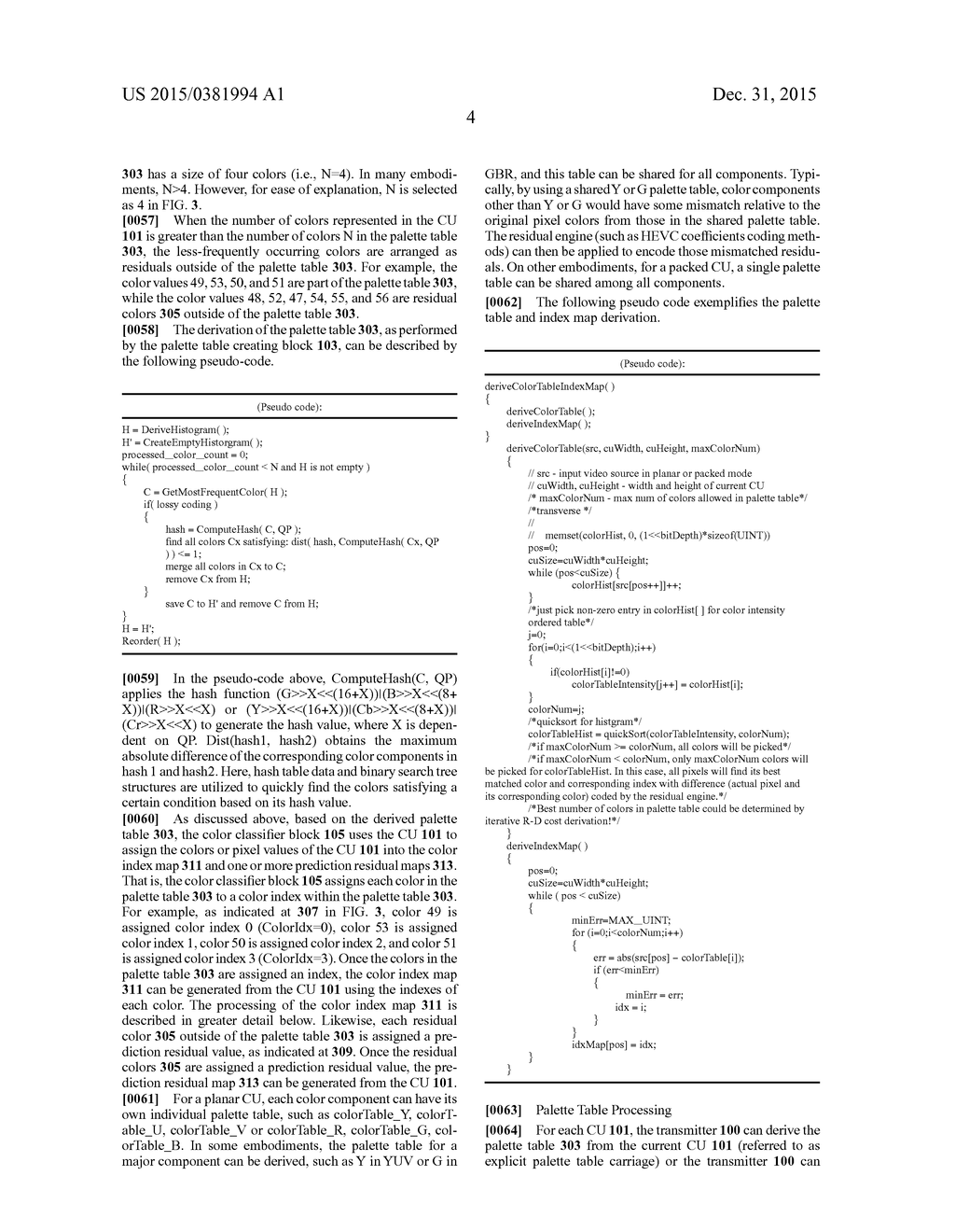 ADVANCED SCREEN CONTENT CODING WITH IMPROVED PALETTE TABLE AND INDEX MAP     CODING METHODS - diagram, schematic, and image 18