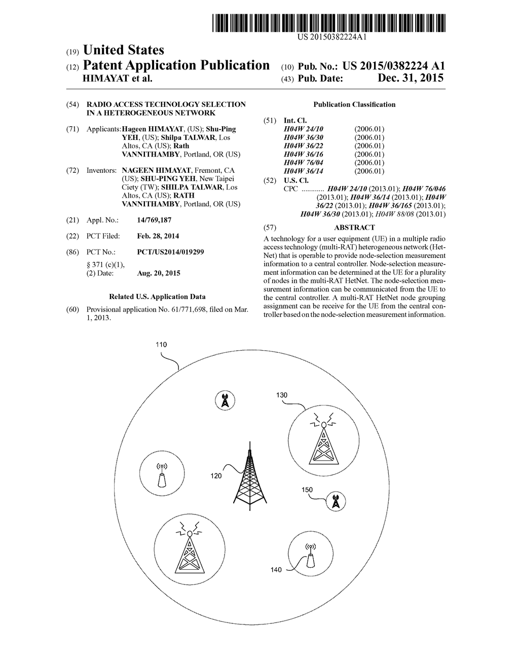 RADIO ACCESS TECHNOLOGY SELECTION IN A HETEROGENEOUS NETWORK - diagram, schematic, and image 01