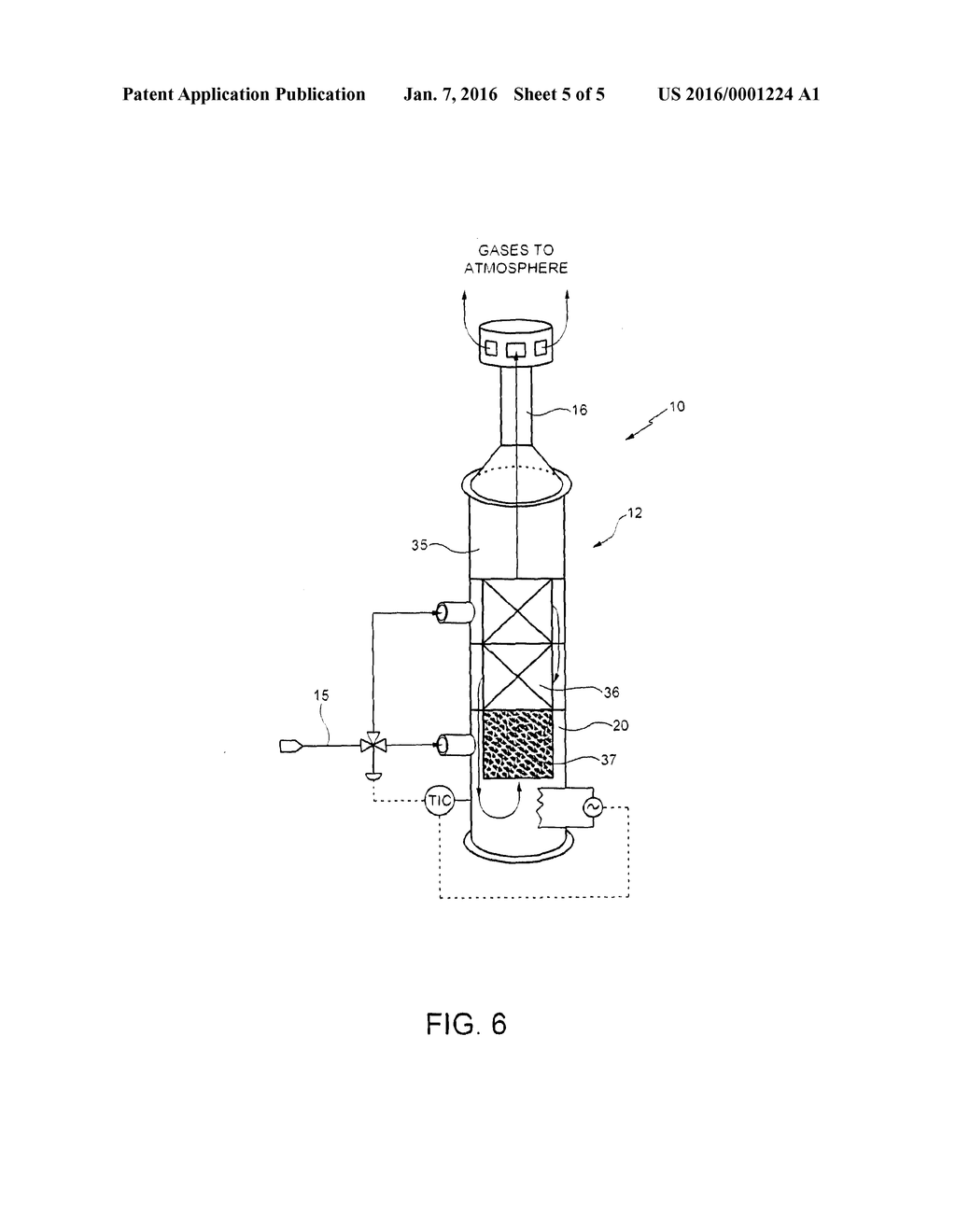 METHOD AND SYSTEM FOR REMOVING AMMONIA FROM A VENT GAS STREAM OF A UREA     PLANT - diagram, schematic, and image 06