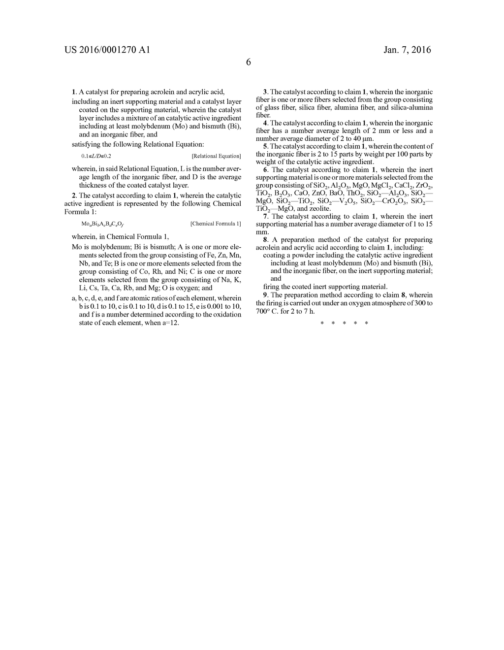 CATALYST FOR PREPARING ACROLEIN AND ACRYLIC ACID, AND PREPARATION METHOD     THEREOF (AS AMENDED) - diagram, schematic, and image 07