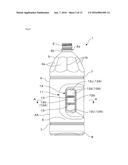 BOTTLE CONTAINER OF A PINCH-GRIP TYPE, AND MOVABLE INSERTS OF A BLOW MOLD     USED TO MOLD SUCH A BOTTLE CONTAINER diagram and image