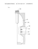 BOTTLE CONTAINER OF A PINCH-GRIP TYPE, AND MOVABLE INSERTS OF A BLOW MOLD     USED TO MOLD SUCH A BOTTLE CONTAINER diagram and image