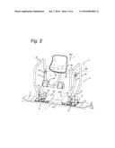 APPARATUS COMPRISING A BODY SUPPORT FRAME AND MEANS FOR MANOEUVRING THIS     FRAME WITH RESPECT TO A SPORTS BOARD diagram and image