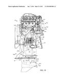 OUTBOARD MOTOR INCLUDING ONE OR MORE OF COWLING, WATER PUMP, FUEL     VAPORIZATION SUPRESSION, AND OIL TANK FEATURES diagram and image