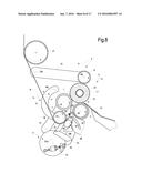 REWINDING MACHINE AND METHOD FOR PRODUCING ROLLS OF WEB MATERIAL diagram and image