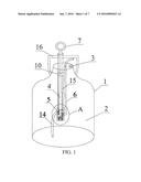 SELF-MEASURING CONTAINER AND METHOD FOR REMOVING CONTENT THEREIN diagram and image