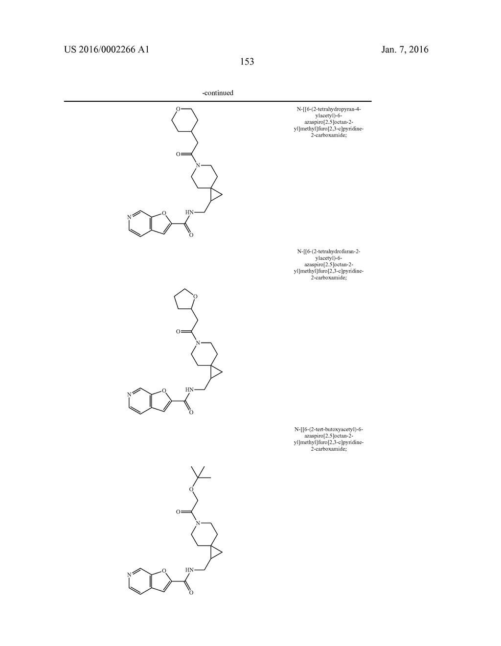 AMIDO SPIROCYCLIC AMIDE AND SULFONAMIDE DERIVATIVES - diagram, schematic, and image 154