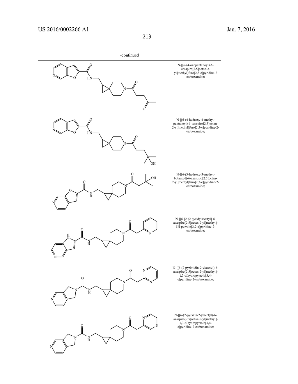 AMIDO SPIROCYCLIC AMIDE AND SULFONAMIDE DERIVATIVES - diagram, schematic, and image 214