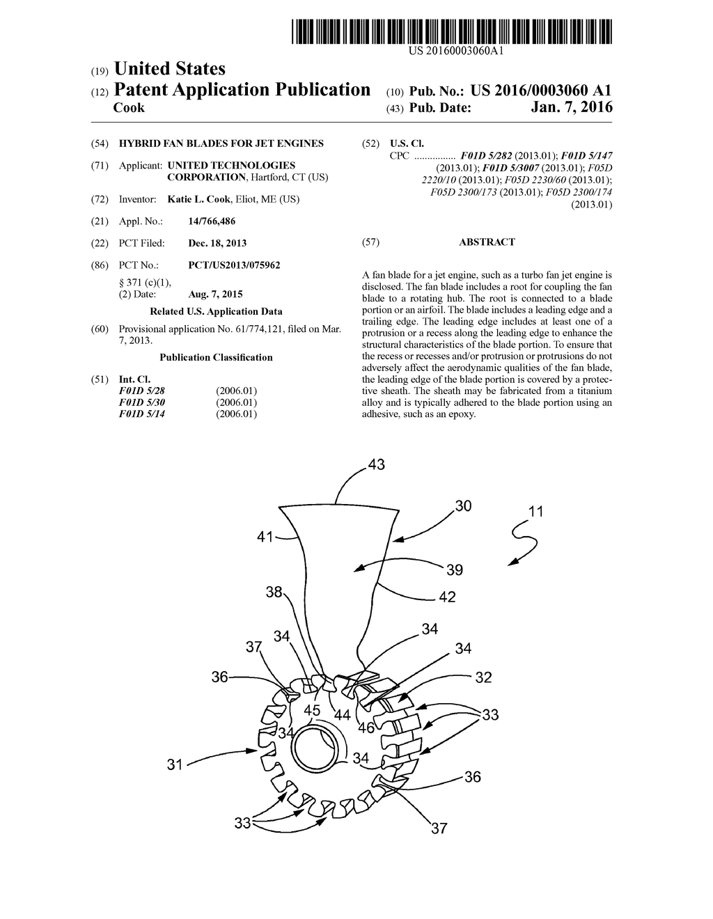 HYBRID FAN BLADES FOR JET ENGINES - diagram, schematic, and image 01