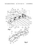 COOLING DEVICE FOR THE CASING OF AN AIRCRAFT JET ENGINE COMPRISING A     SUPPORTING DEVICE diagram and image