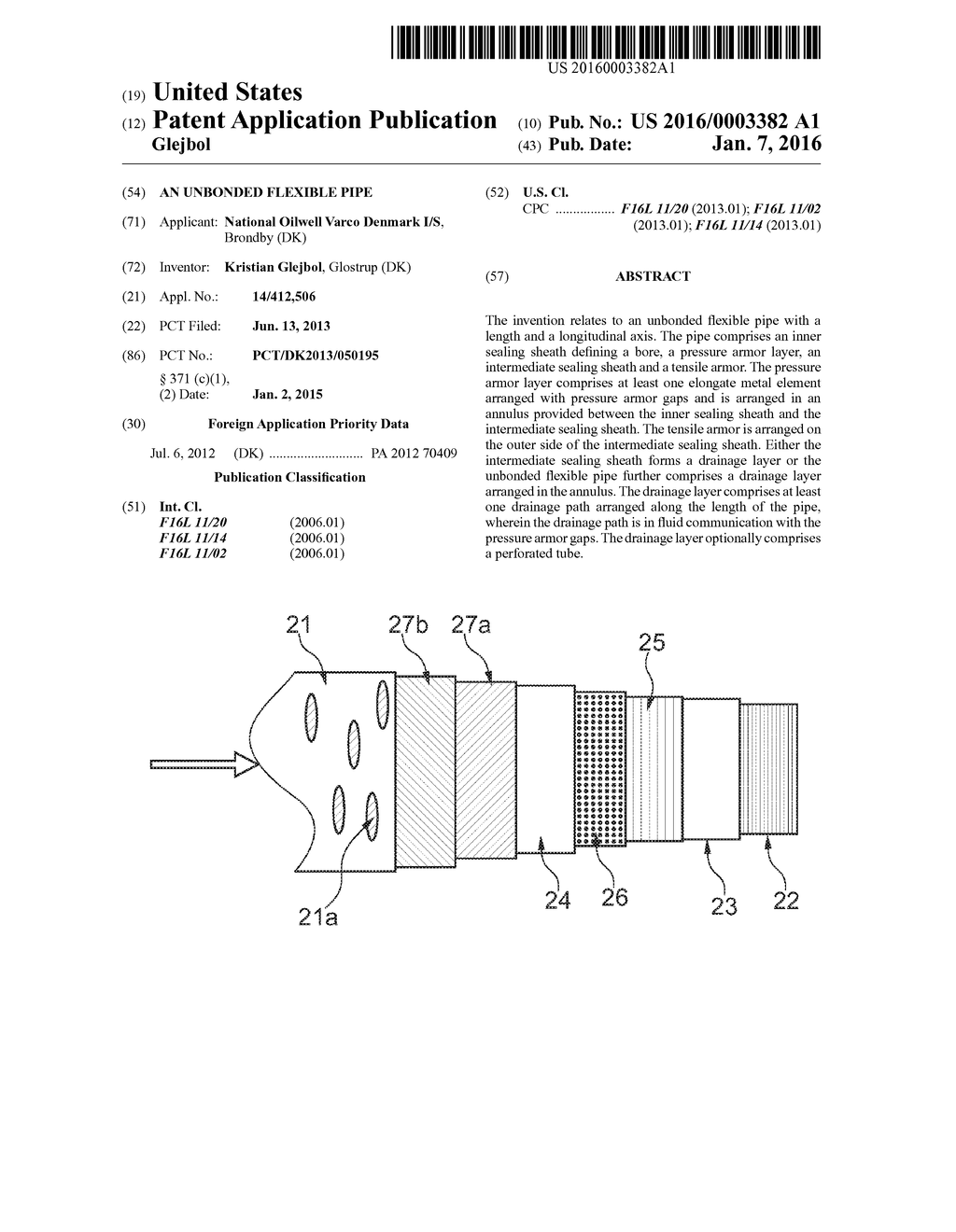 AN UNBONDED FLEXIBLE PIPE - diagram, schematic, and image 01