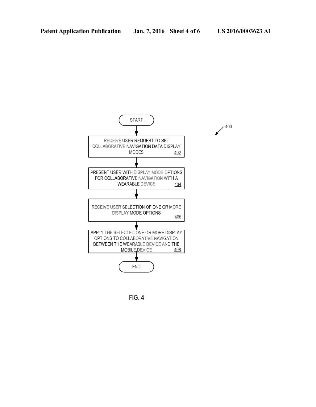 METHODS AND SYSTEMS FOR COLLABORATIVE NAVIGATION AND OPERATION WITH A     MOBILE DEVICE AND A WEARABLE DEVICE - diagram, schematic, and image 05