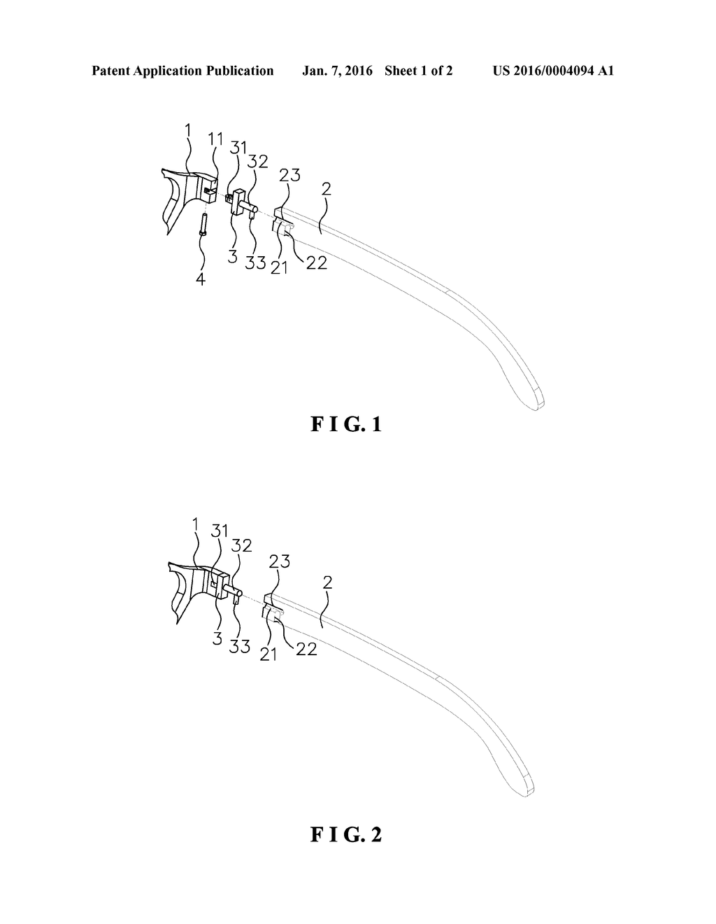 REPLACEABLE ARM STRUCTURE FOR SPECTACLES - diagram, schematic, and image 02