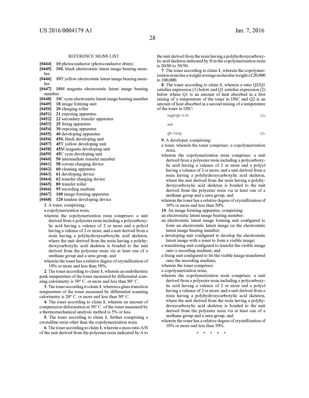 TONER, DEVELOPER, AND IMAGE FORMING APPARATUS - diagram, schematic, and image 33