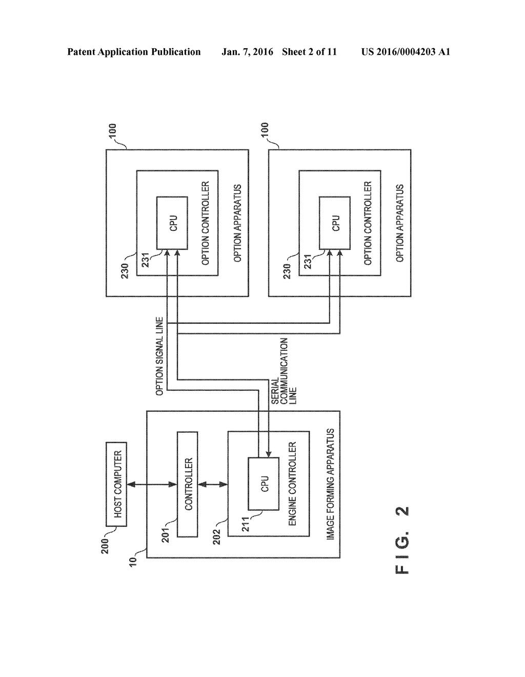 IMAGE FORMING APPARATUS HAVING A CONVEYING PATH, OPTION APPARATUS AND     IMAGE FORMING SYSTEM - diagram, schematic, and image 03