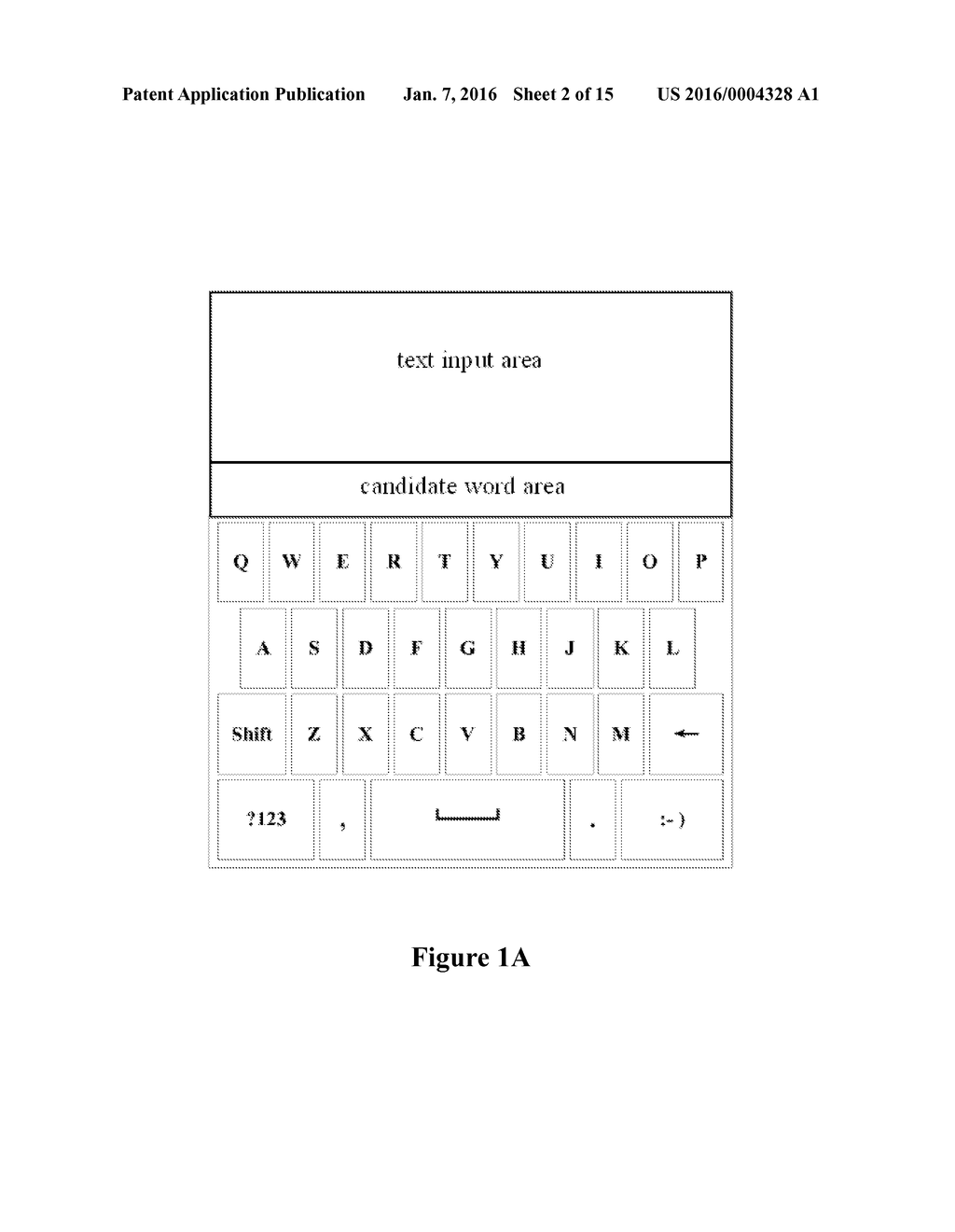 SYSTEM AND METHOD FOR IMPLEMENTING SLIDING INPUT OF TEXT BASED UPON     ON-SCREEN SOFT KEYBOARD ON ELECTRONIC EQUIPMENT - diagram, schematic, and image 03