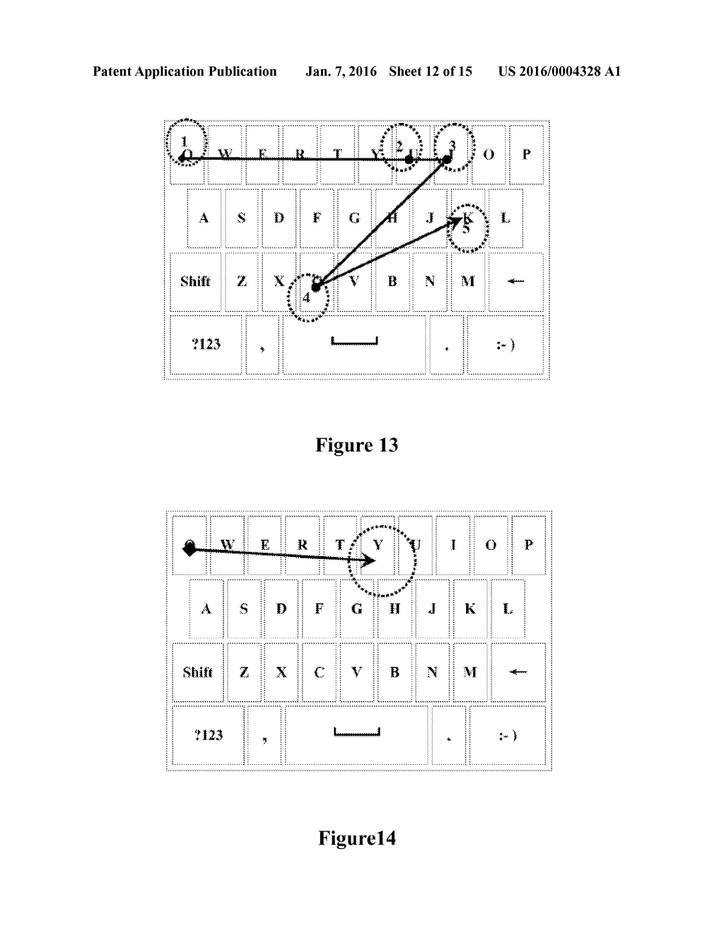 SYSTEM AND METHOD FOR IMPLEMENTING SLIDING INPUT OF TEXT BASED UPON     ON-SCREEN SOFT KEYBOARD ON ELECTRONIC EQUIPMENT - diagram, schematic, and image 13