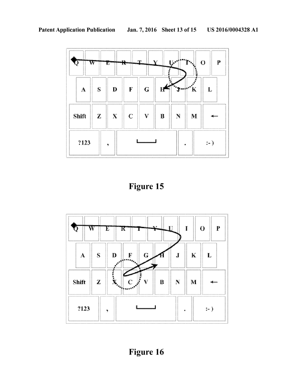 SYSTEM AND METHOD FOR IMPLEMENTING SLIDING INPUT OF TEXT BASED UPON     ON-SCREEN SOFT KEYBOARD ON ELECTRONIC EQUIPMENT - diagram, schematic, and image 14