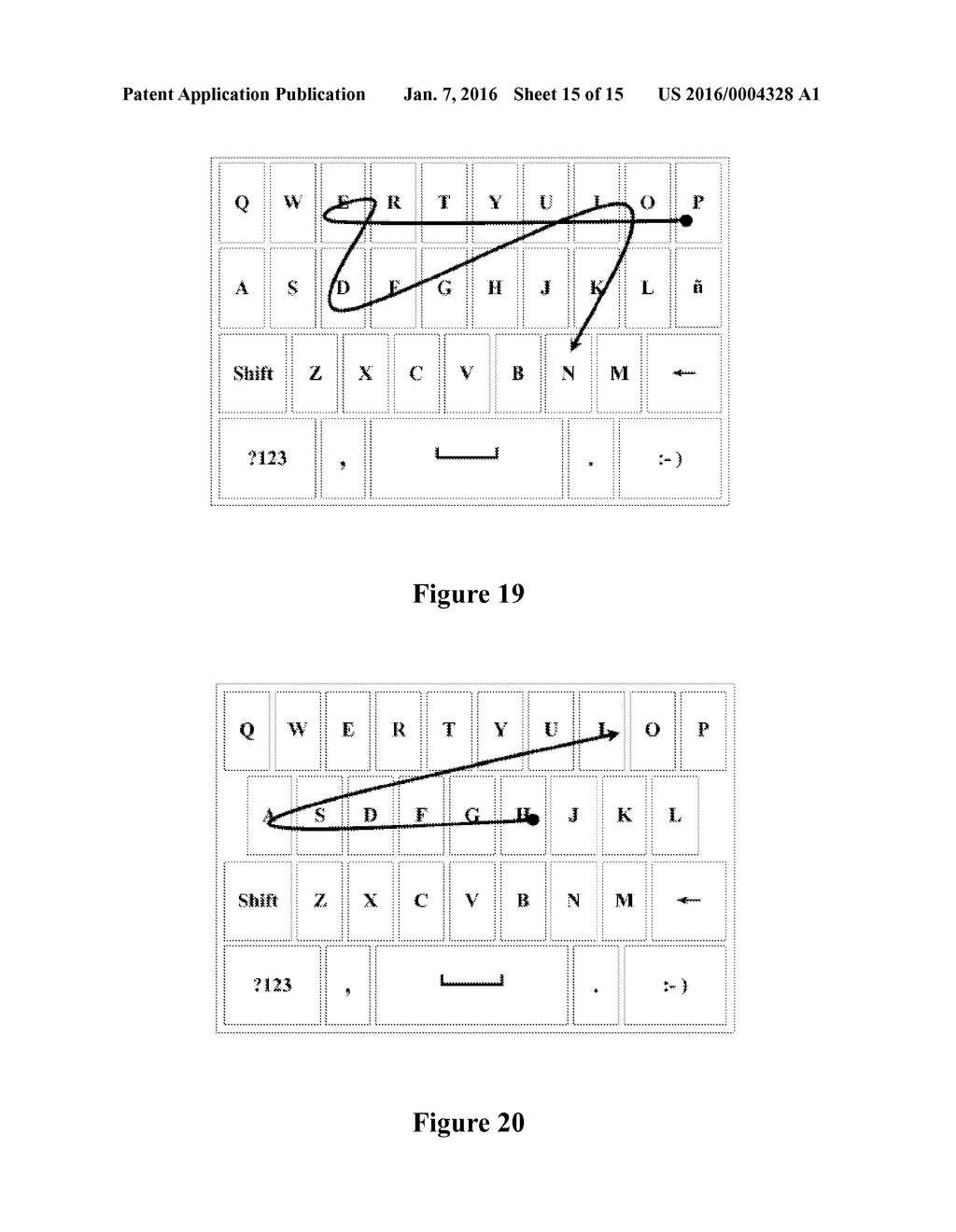 SYSTEM AND METHOD FOR IMPLEMENTING SLIDING INPUT OF TEXT BASED UPON     ON-SCREEN SOFT KEYBOARD ON ELECTRONIC EQUIPMENT - diagram, schematic, and image 16