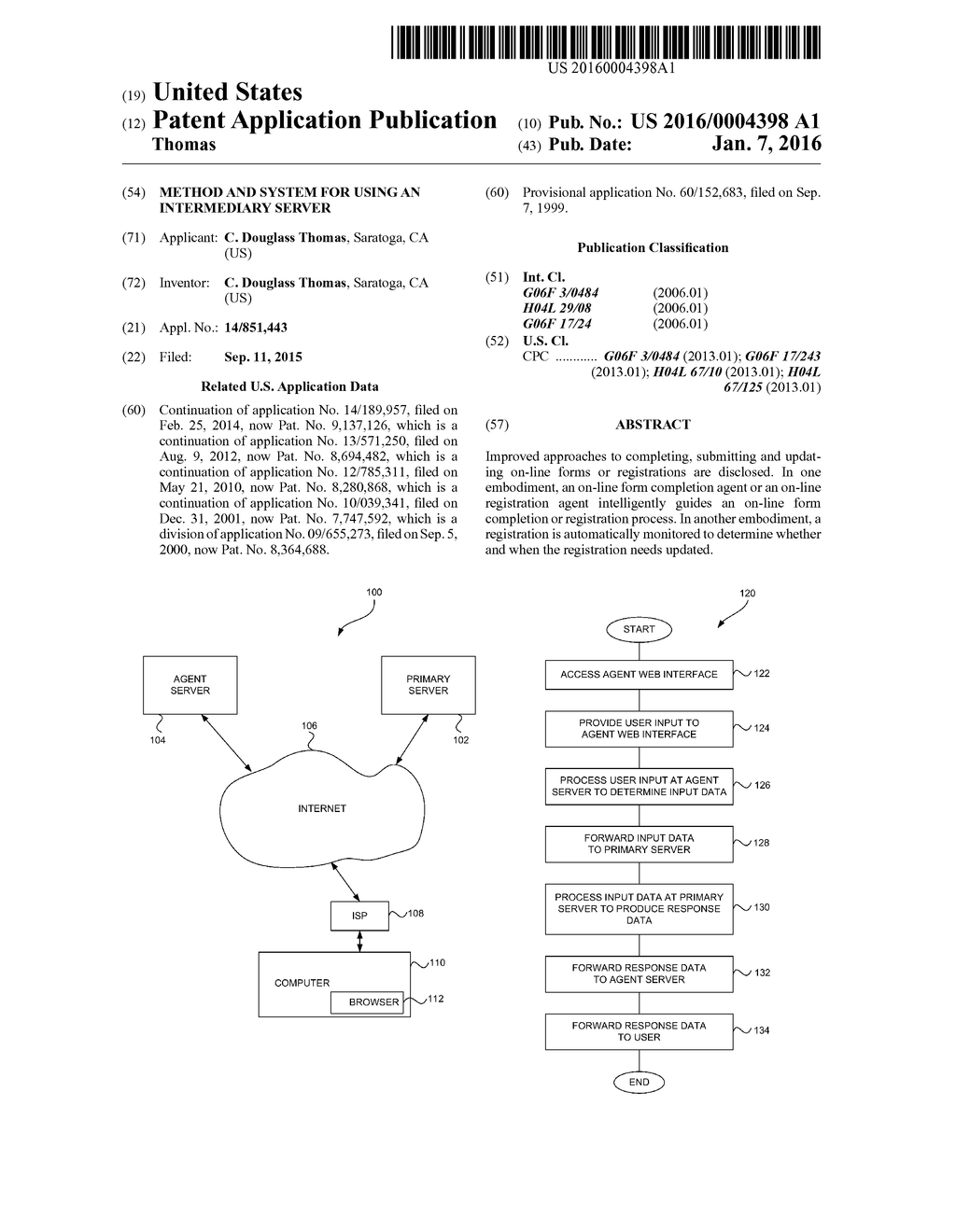 Method and System for Using an Intermediary Server - diagram, schematic, and image 01