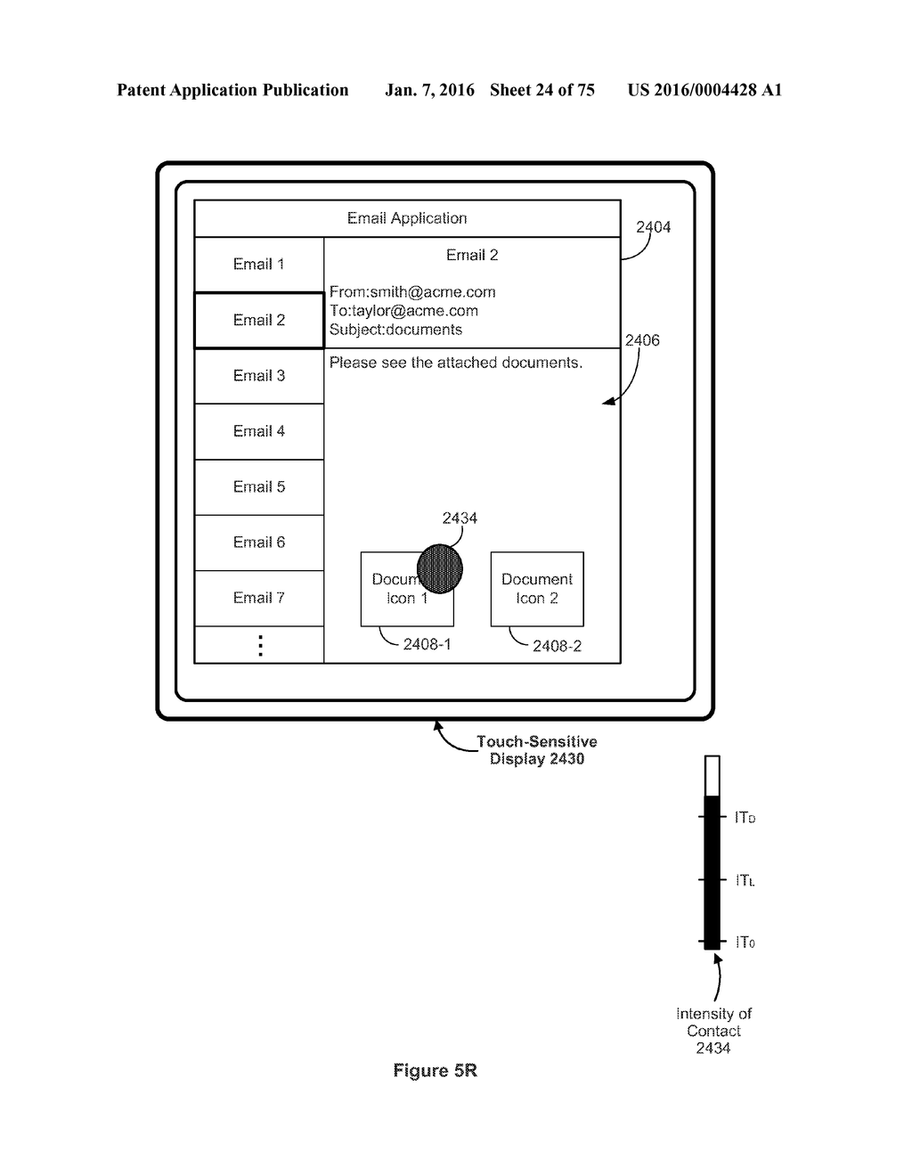 Device, Method, and Graphical User Interface for Displaying User Interface     Objects Corresponding to an Application - diagram, schematic, and image 25