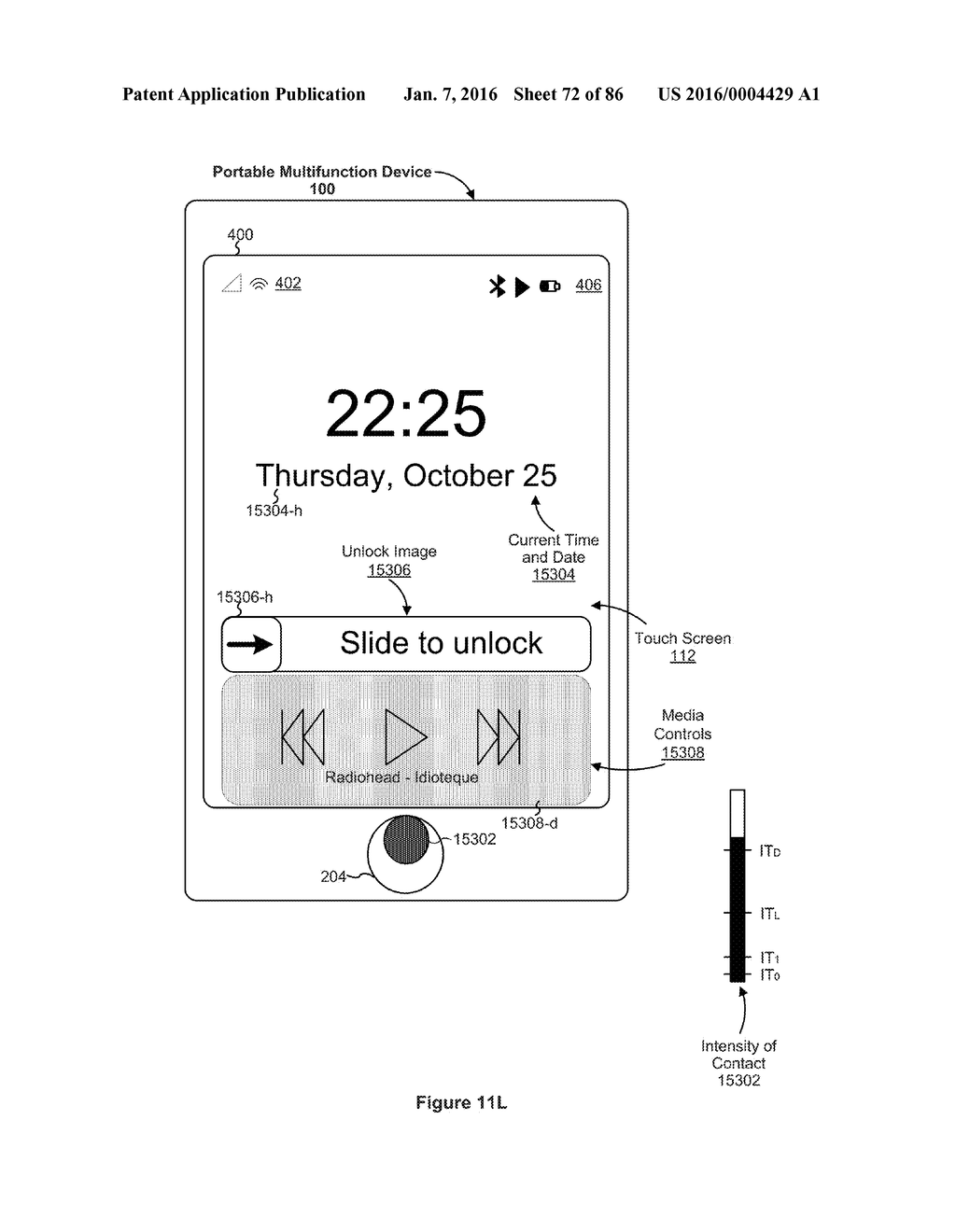 Device, Method, and Graphical User Interface for Navigating User Interface     Hierarchies - diagram, schematic, and image 73