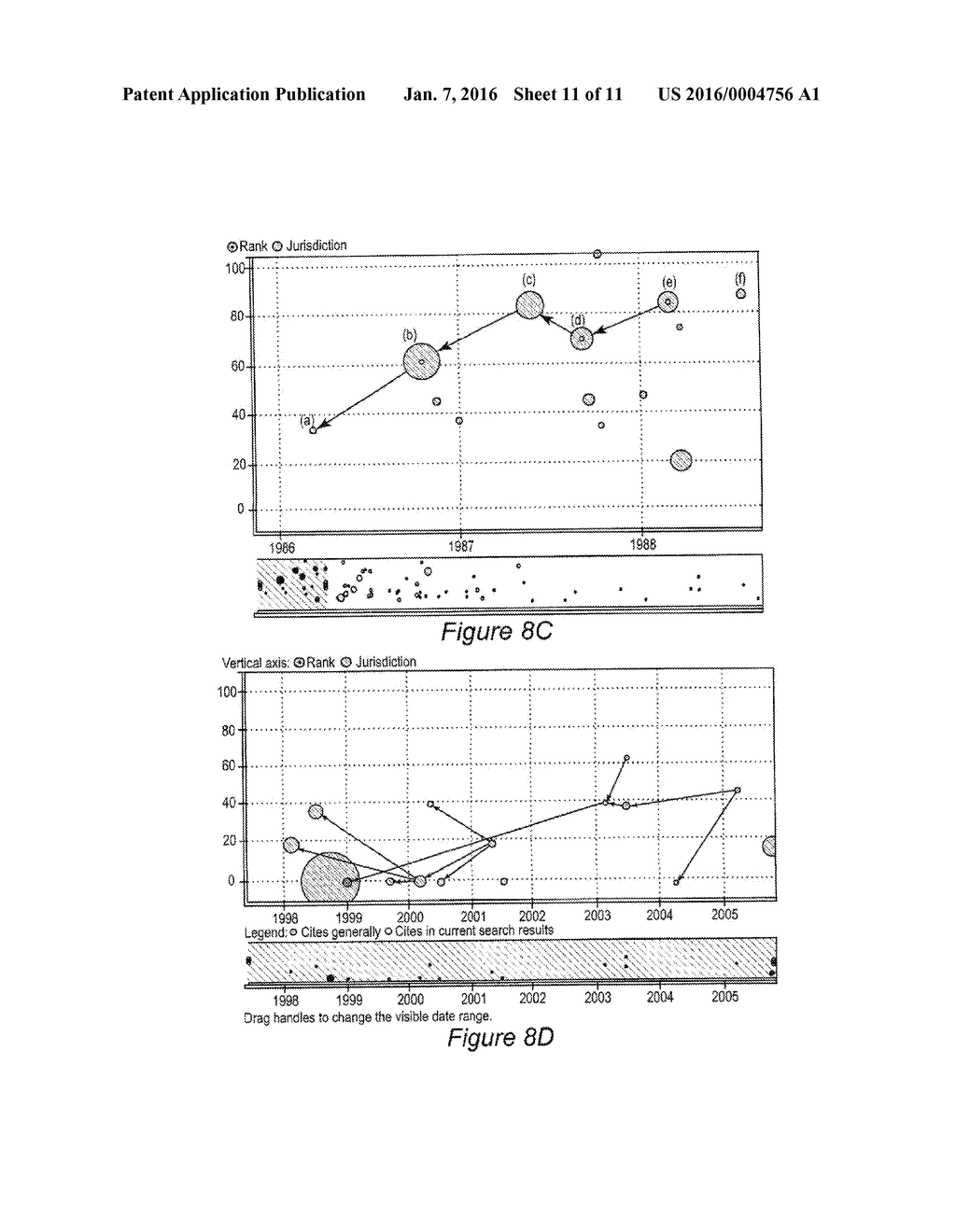 INTERFACE INCLUDING GRAPHIC REPRESENTATION OF RELATIONSHIPS BETWEEN SEARCH     RESULTS - diagram, schematic, and image 12