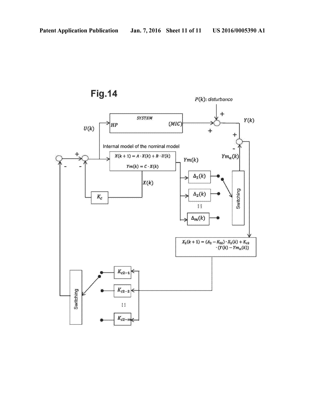 METHOD FOR ACTIVE NARROW-BAND ACOUSTIC CONTROL WITH VARIABLE TRANSFER     FUNCTION(S), AND CORRESPONDING SYSTEM - diagram, schematic, and image 12