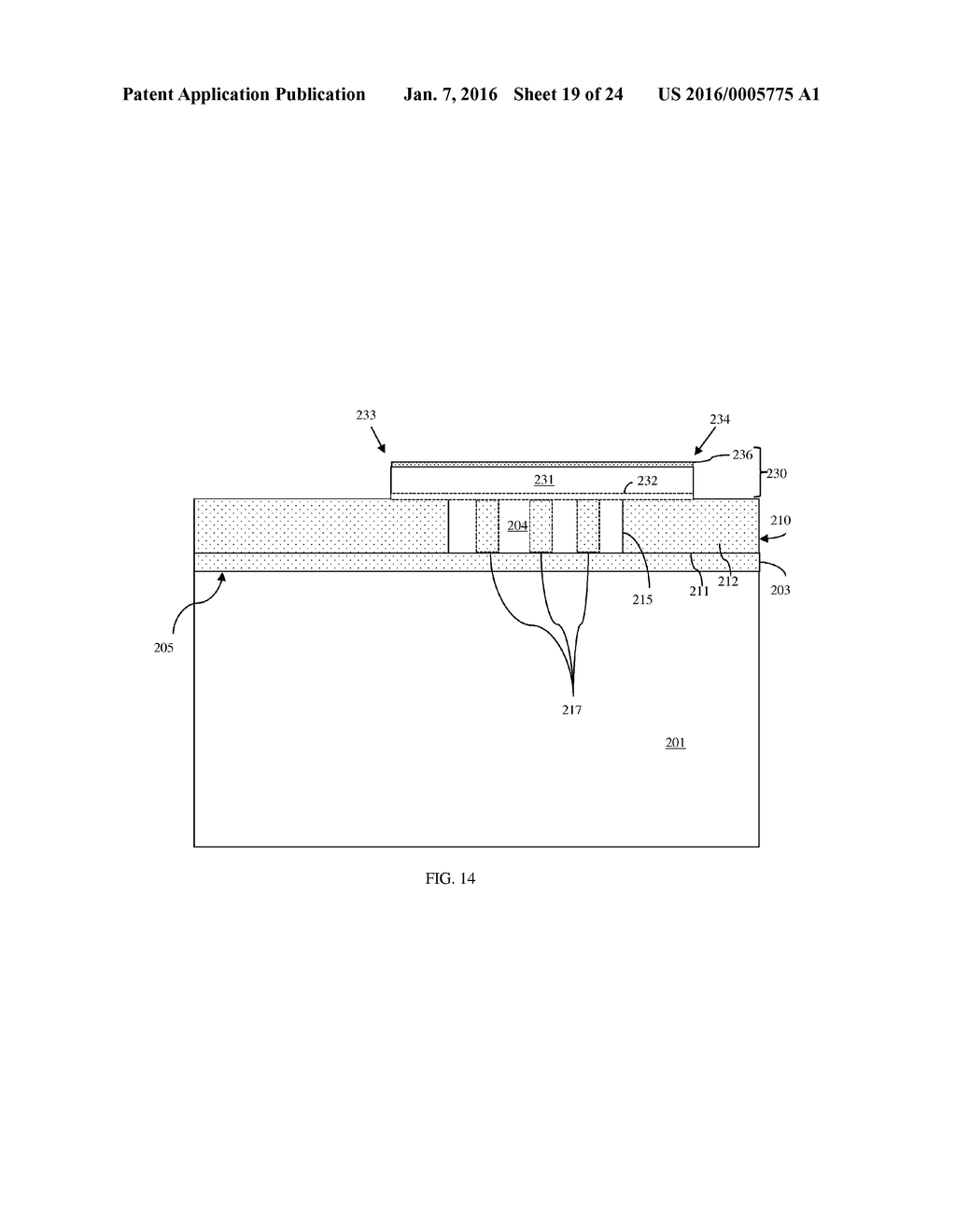 PHOTODETECTOR AND METHOD OF FORMING THE PHOTODETECTOR ON STACKED TRENCH     ISOLATION REGIONS - diagram, schematic, and image 20