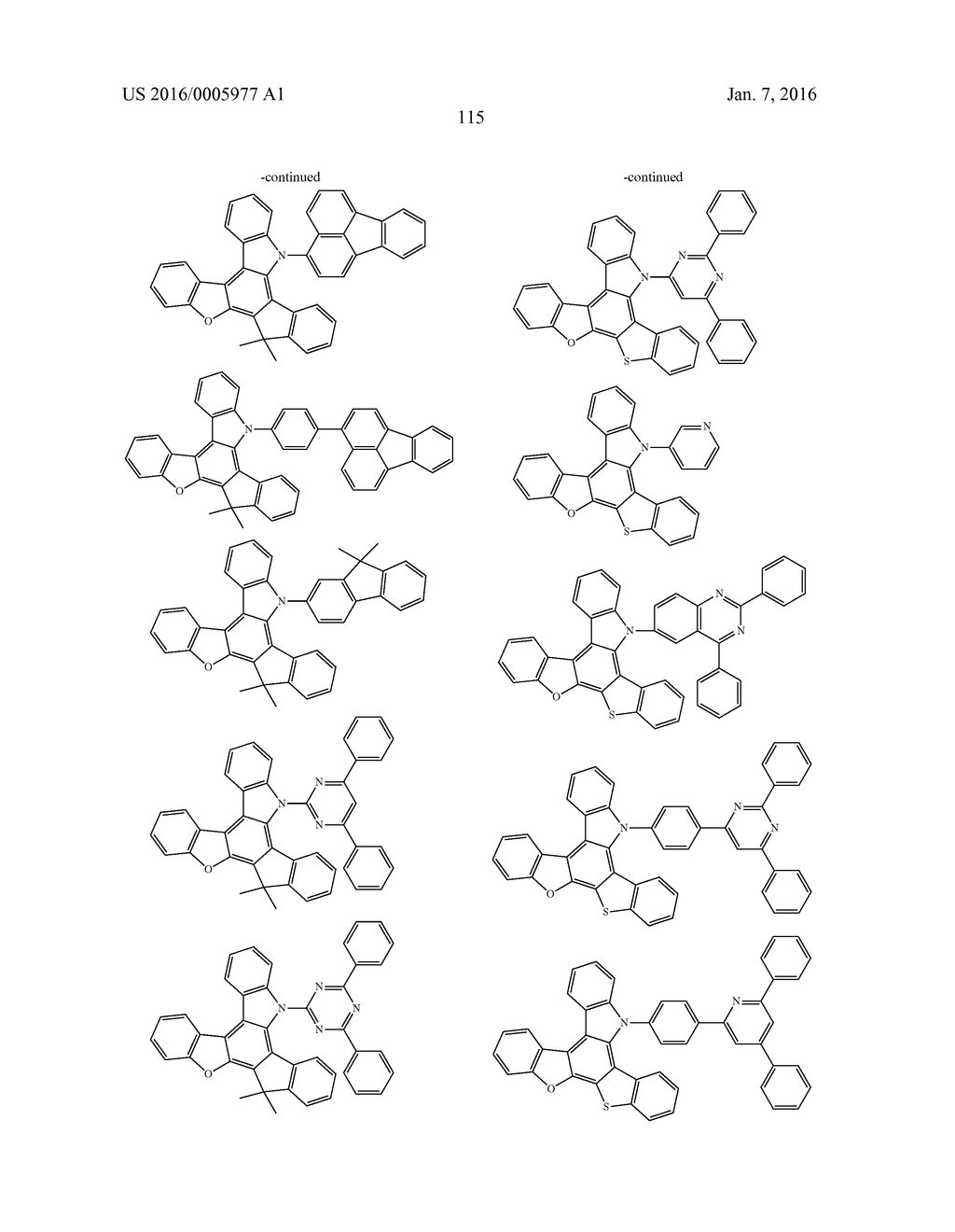 HETEROCYCLIC COMPOUND, MATERIAL FOR ORGANIC ELECTROLUMINESCENT ELEMENTS     USING SAME, ORGANIC ELECTROLUMINESCENT ELEMENT USING SAME, AND ELECTRONIC     DEVICE - diagram, schematic, and image 117