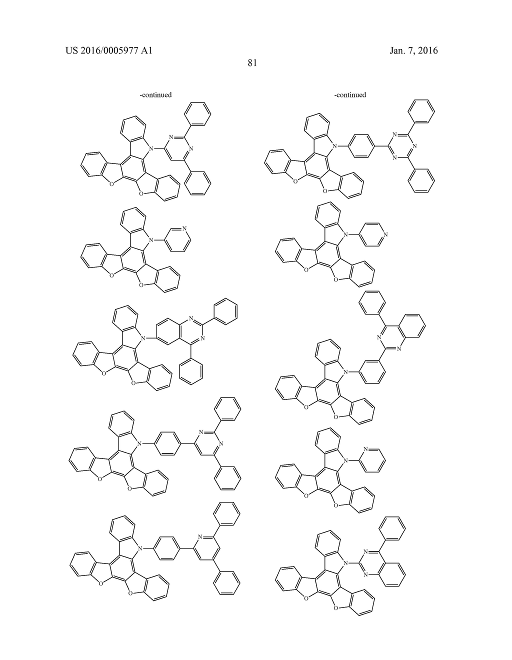 HETEROCYCLIC COMPOUND, MATERIAL FOR ORGANIC ELECTROLUMINESCENT ELEMENTS     USING SAME, ORGANIC ELECTROLUMINESCENT ELEMENT USING SAME, AND ELECTRONIC     DEVICE - diagram, schematic, and image 83